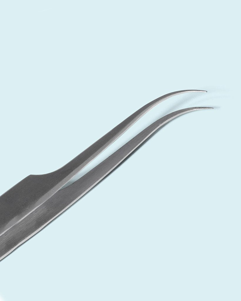 Close Up of Curved Tweezers