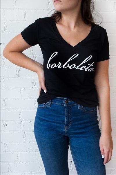 Borboleta V-Neck Tee